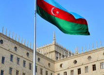 Always waving flag. Baku, Azerbaijan. 2014