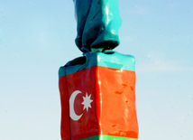 Azerbaijan celebrates National Flag Day on November 9. Baku, Azerbaijan. 2014