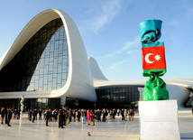 Azerbaijan celebrates National Flag Day on November 9. Baku, Azerbaijan. 2014