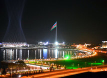 Azerbaijan celebrates National Flag Day on November 9. Baku, Azerbaijan. 2014