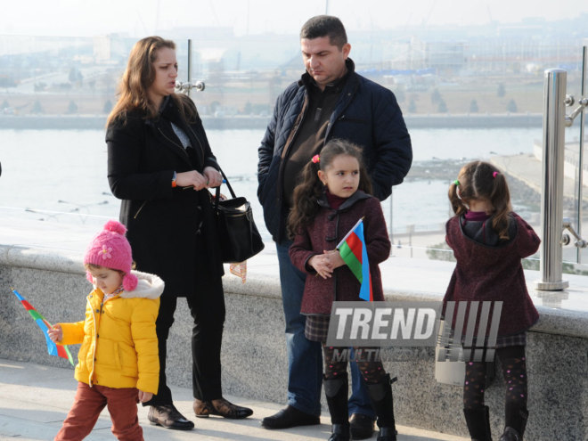 Azerbaijan marks National Flag Day. Baku, Azerbaijan, Nov.09, 2014