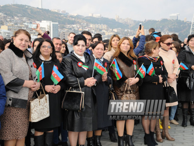 Azerbaijan marks National Flag Day. Baku, Azerbaijan, Nov.09, 2014