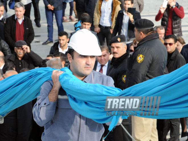 Azerbaijan marks National Flag Day. Baku, Azerbaijan, Nov.09, 2014