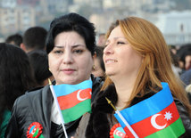 Azerbaijan marks National Flag Day. Baku, Azerbaijan, Nov.09, 2014