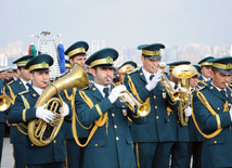 Azerbaijan marks National Flag Day. Baku, Azerbaijan, Nov.09, 2014