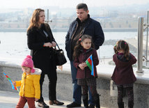 Azerbaijan marks National Flag Day. Baku, Azerbaijan, Nov.09, 2014