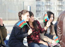 Azerbaijan marks National Flag Day. Baku, Azerbaijan, Nov.09, 2014