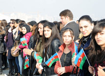 Azerbaijan marks National Flag Day. Baku, Azerbaijan, Nov.09, 2014