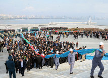 Azerbaijan marks National Flag Day. Baku, Azerbaijan, Nov.09, 2014