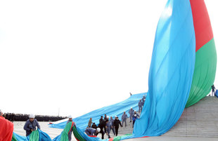 Azerbaijan marks National Flag Day. Baku, Azerbaijan, Nov.09, 2014