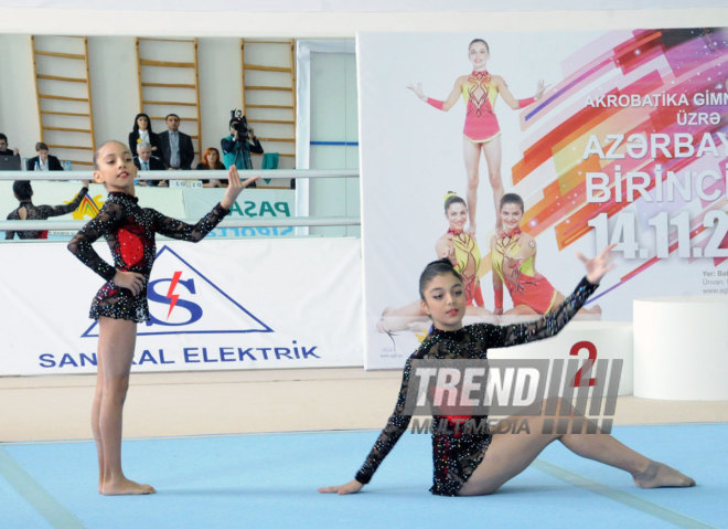 Akrobatika gimnastikası üzrə Azərbaycan Birinciliyi. Bakı, Azərbaycan, 14 noyabr 2014