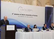 The 3rd session of the Assembly of Parties of the International Anti-Corruption Academy. Baku, Azerbaijan, Nov.19, 2014