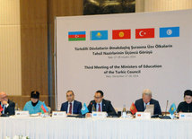 Third meeting of the Ministers of Education of the Turkic Council. Baku, Azerbaijan, Nov.28. 2014