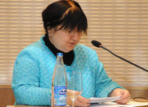 Azerbaijani Presidential Administration Humanitarian Policy Department Head Fatma Abdullazade. Baku, Azerbaijan, Nov.28. 2014