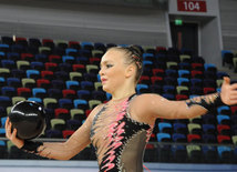 Bədii gimnastika üzrə Azərbaycan birinciliyi və Bakı çempionatı başa çatıb. Bakı, Azərbaycan, 12 dekabr 2014 