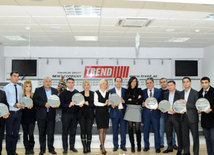 Winners were awarded with "Best Restaurant 2014" certificates on behalf of Day.Az media company. Baku, Azerbaijan.