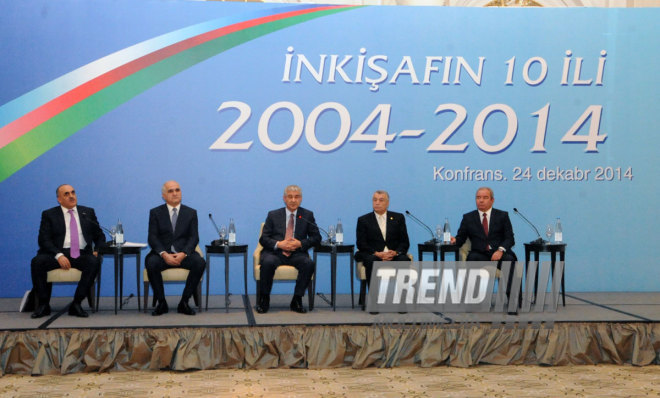 "İnkişafın 10 ili: 2004-2014" adlı konfrans. Bakı, Azərbaycan, 24 dekabr 2014