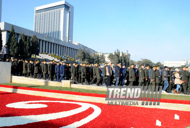 Azerbaijani public honors 20 January tragedy victims’ blessed memory. Baku, Azerbaijan, Jan.20, 2015