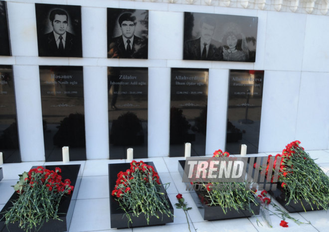 Azerbaijani public honors 20 January tragedy victims’ blessed memory. Baku, Azerbaijan, Jan.20, 2015