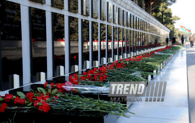 Azerbaijani public honors 20 January tragedy victims’ blessed memory. Baku, Azerbaijan, Jan.20, 2015