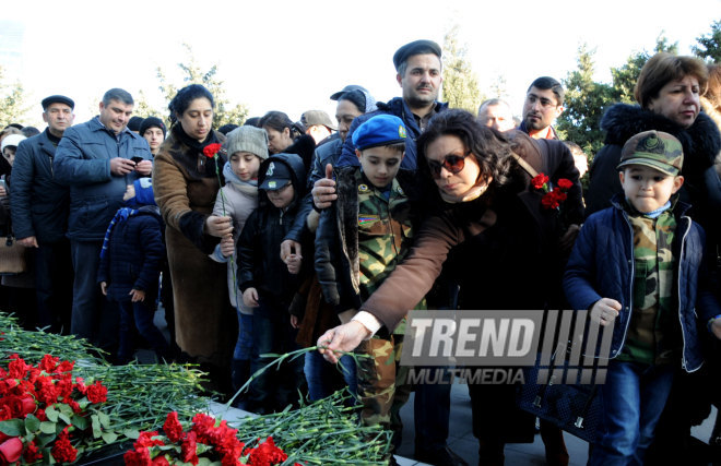 Azerbaijani public honors 20 January tragedy victims’ blessed memory. Baku, Azerbaijan, Jan.20, 2015