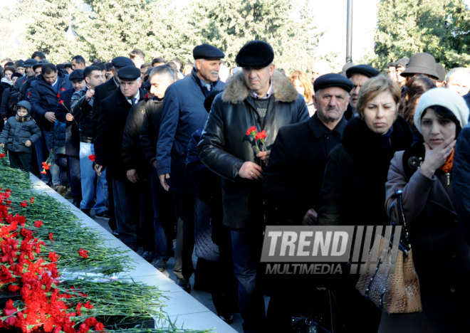 Azerbaijani public honors 20 January tragedy victims’ blessed memory. Baku, Azerbaijan, Jan.20, 2015