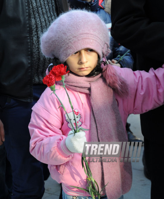 Azerbaijani public honors 20 January tragedy victims’ blessed memory. Baku, Azerbaijan, Jan.20, 2015