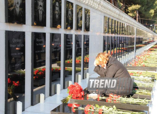 Azerbaijani public honors 20 January tragedy victims’ blessed memory. Baku, Azerbaijan, Jan.20, 2015