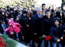 Azerbaijani public honors 20 January tragedy victims’ blessed memory. Baku, Azerbaijan, Jan.20, 2015