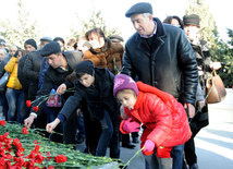 Azerbaijani public honors 20 January tragedy victims’ blessed memory. Baku, Azerbaijan, Jan.20, 2015