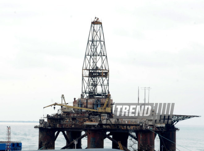 Shipyard and oil industry of Azerbaijan. Baku, Azerbaijan, Jan.24, 2015