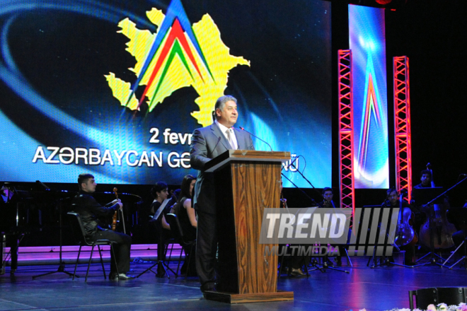 2 Fevral - Gənclər Günü münasibəti ilə istedadlı və yaradıcı gənclərin mükafatlandırılması mərasimi. Bakı, Azərbaycan, 02 fevral 2015 