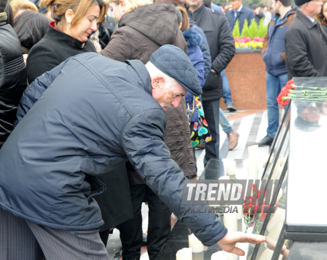 Azerbaijani public reveres memory of Khojaly genocide victims. Baku, Azerbaijan, Feb.26, 2015