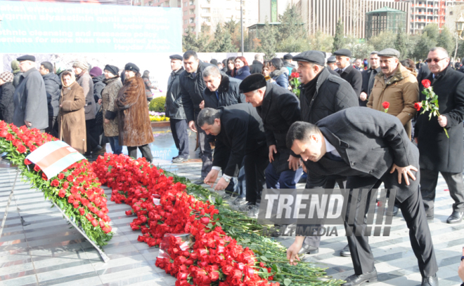 Azerbaijani public reveres memory of Khojaly genocide victims. Baku, Azerbaijan, Feb.26, 2015