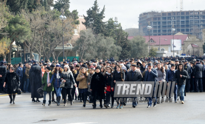 Azerbaijani public reveres memory of Khojaly genocide victims. Baku, Azerbaijan, Feb.26, 2015