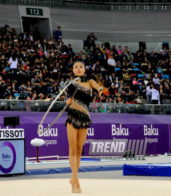 Gimnastikanın növləri üzrə birgə açıq Azərbaycan çempionatının ikinci günü. Bakı, Azərbaycan, 05 mart 2015