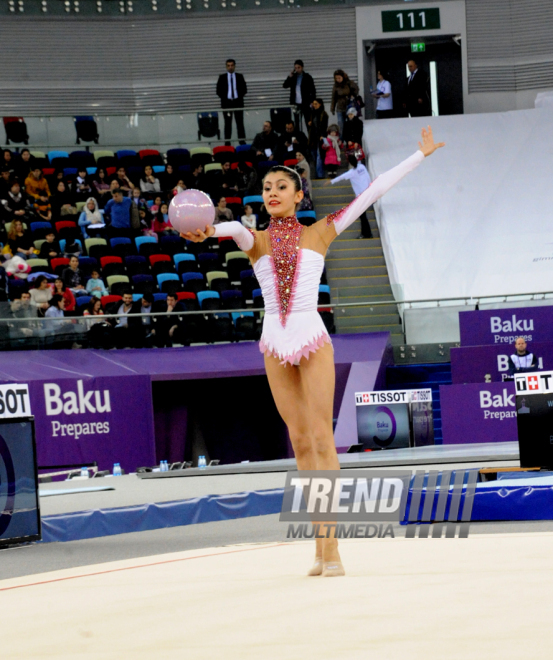 Gimnastikanın növləri üzrə birgə açıq Azərbaycan çempionatının ikinci günü. Bakı, Azərbaycan, 05 mart 2015