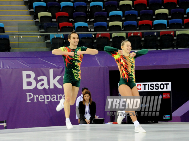 Gimnastikanın növləri üzrə birgə açıq Azərbaycan çempionatının ikinci günü. Bakı, Azərbaycan, 05 mart 2015