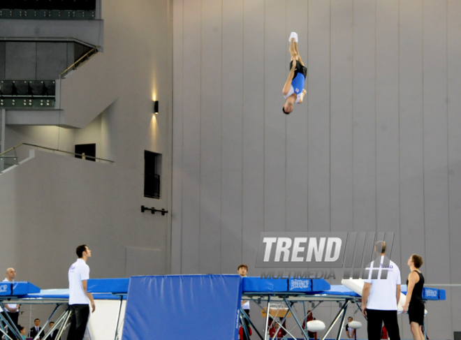 Gimnastikanın növləri üzrə birgə açıq Azərbaycan çempionatının ikinci günü. Bakı, Azərbaycan, 05 mart 2015