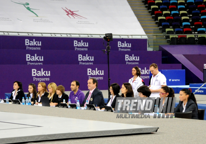 Gimnastikanın növləri üzrə birgə açıq Azərbaycan çempionatının ikinci günü. Bakı, Azərbaycan, 05 mart 2015