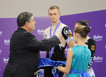 Azerbaijani team won the gold medals in group competitions in acrobatics among women. Baku, Azerbaijan, March 05, 2015