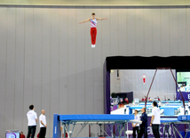 Gimnastikanın növləri üzrə birgə açıq Azərbaycan çempionatının ikinci günü. Bakı, Azərbaycan, 05 mart 2015