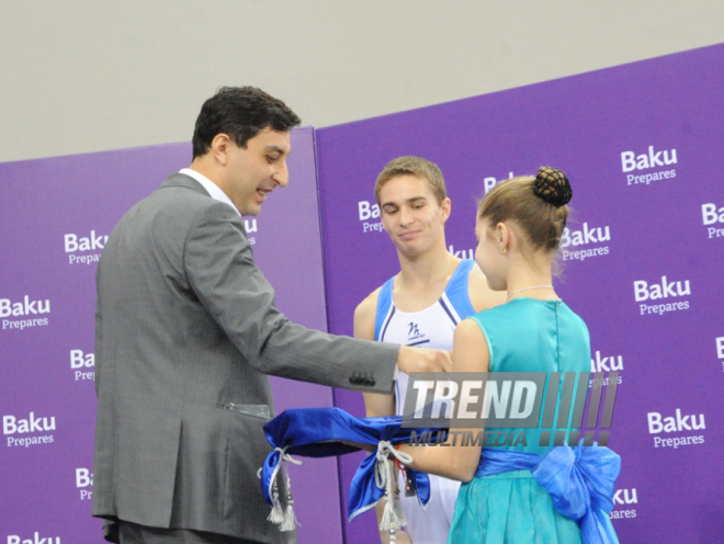 Azərbaycan gimnastları yeni qızıl medallar qazanıblar. Bakı, Azərbaycan, 06 mart 2015