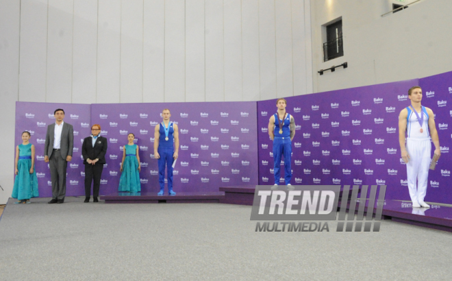 Azərbaycan gimnastları yeni qızıl medallar qazanıblar. Bakı, Azərbaycan, 06 mart 2015