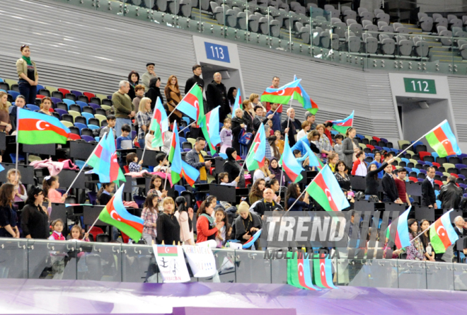 Azərbaycan gimnastları yeni qızıl medallar qazanıblar. Bakı, Azərbaycan, 06 mart 2015