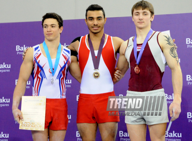 Azərbaycan gimnastları yeni qızıl medallar qazanıblar. Bakı, Azərbaycan, 06 mart 2015