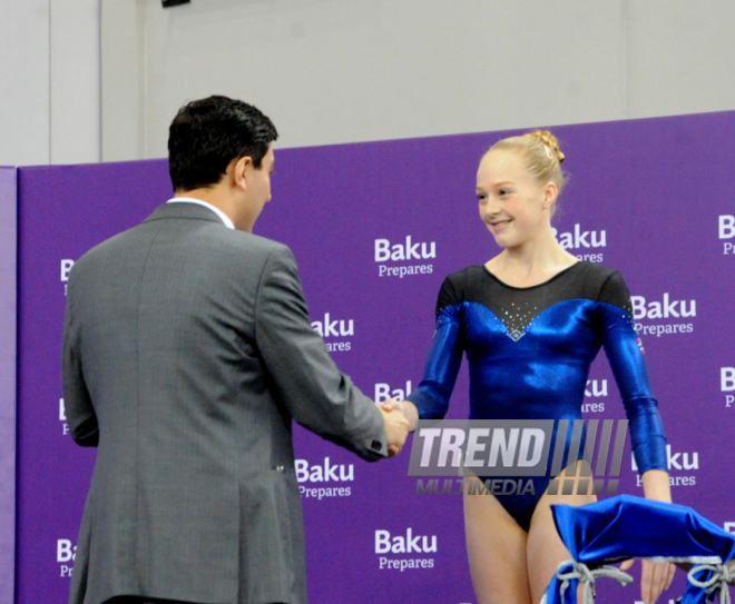 Azərbaycan gimnastları yeni qızıl medallar qazanıblar. Bakı, Azərbaycan, 06 mart 2015