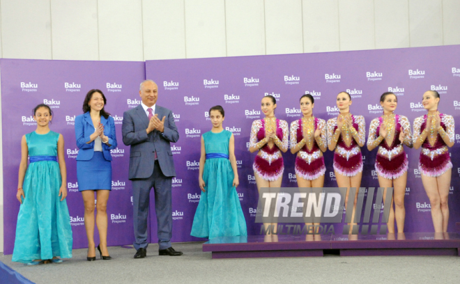 Azərbaycan gimnastları qarışıq cütlüklərdə qızıl medal qazandılar. Bakı, Azərbaycan, 06 mart 2015