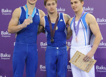 Azərbaycan gimnastı Oleq Stepko gimnastika növləri üzrə birgə açıq Azərbaycan çempionatında ikinci qızıl medalını qazanıb. Bakı, Azərbaycan, 06 mart 2015