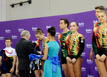 Azərbaycan gimnastları qarışıq cütlüklərdə qızıl medal qazandılar. Bakı, Azərbaycan, 06 mart 2015